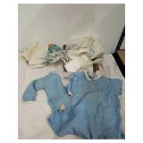 Vintage baby clothes and linens