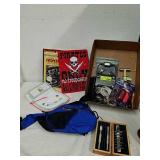 Car repair manuals, exacto knife kit metal pirate