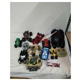 Batmobile car with various other toy cars