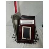 Group of picture frames various sizes and metal