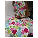 Sheet set looks to be twin or full size
