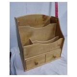 Wood desktop organizer