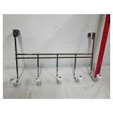 Over-the-door 5 hook rack