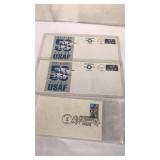 3 collectible envelopes stamps 1997 Air Force and
