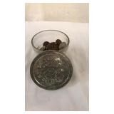 Vintage ball jar with misc change