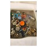 Group of clip on earrings