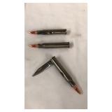 3 bullet pocket knifes