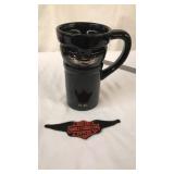 Harley Davidson cup with patch
