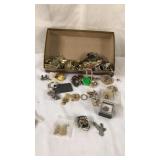 Group of pins, whistle, rings and more