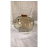 Glass piggy bank