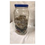 10' jar full of misc jewelry