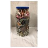 10' jar full of misc jewelry