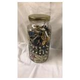 10' jar full of misc jewelry