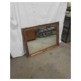 41' X 21.5' wall hanging framed mirror
