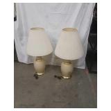 Pair of matching glass lamps