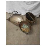 Group of metal yard decor