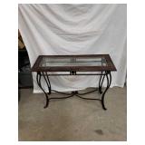 30x40x15 inch table with glass center