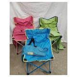 Group of kids folding chairs