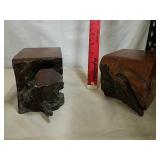 Pair of wood bookends