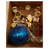 Group of canning jars and supplies with Coke