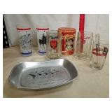 Frosted Civil War Centennial glasses, beer mugs,