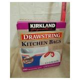 New Kirkland drawstring kitchen bags 200 bags
