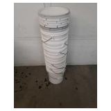 Seven buckets with seven lids