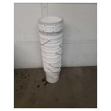 Seven buckets with seven lids