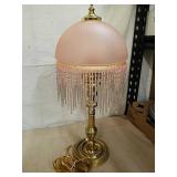 Vintage pink glass lamp shade table lamp works