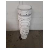 Seven buckets with seven lids