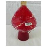 Genuine hand blown red glass vase Genuine hand blown red glass vase