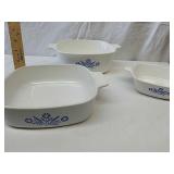 3 CorningWare baking dishes 3 CorningWare baking dishes