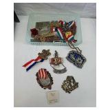 Group of pins and medallions Group of pins and medallions