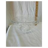 Nice glass pedestal cake platter Nice glass pedestal cake platter