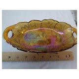 Carnival glass flower dish Carnival glass flower dish