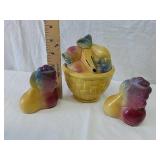 Shawnee fruit decorative ceramic salt pepper Shawnee fruit decorative ceramic salt pepper