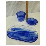 navy Blue Glass dishes navy Blue Glass dishes