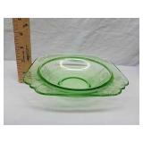 Vaseline glass bowl Vaseline glass bowl