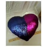 Heart throw pillow can be pink or blue Heart throw pillow can be pink or blue