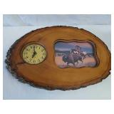 Native American picture mounted in Wood block Native American picture mounted in Wood block