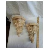Pair of shelf sconces Pair of shelf sconces