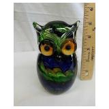 Colorful glass owl statue Colorful glass owl statue