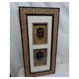 Framed African head shadow box wall art piece 20 Framed African head shadow box wall art piece 20