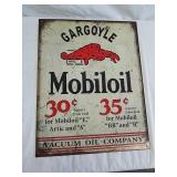 Mobiloil metal sign 16 x 12.5 Mobiloil metal sign 16 x 12.5