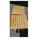 Pair of 22x21x20 inch vintage plastic fold up Pair of 22x21x20 inch vintage plastic fold up