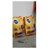 Two bags of pedigree dog food,, each bag is44lbs