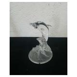 6.5 glass dolphin statue