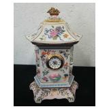 8.5-in Franklin Mint clock of 100 flowers the