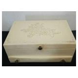 Vintage jewelry box with jewelry