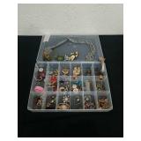 Plastic organizer with miscellaneous jewelry